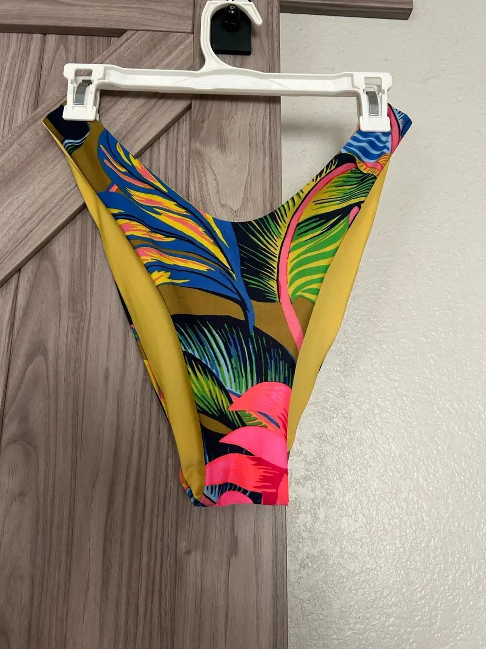 NWT Aerie bikini bottom tropical leaf print Large